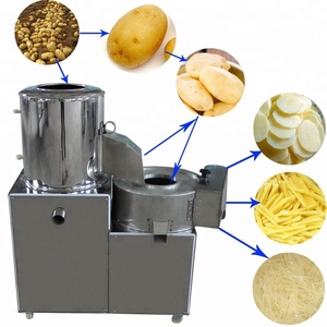 Automatic French Fries Potato Chips Peeler Slicer Washing Making Machine